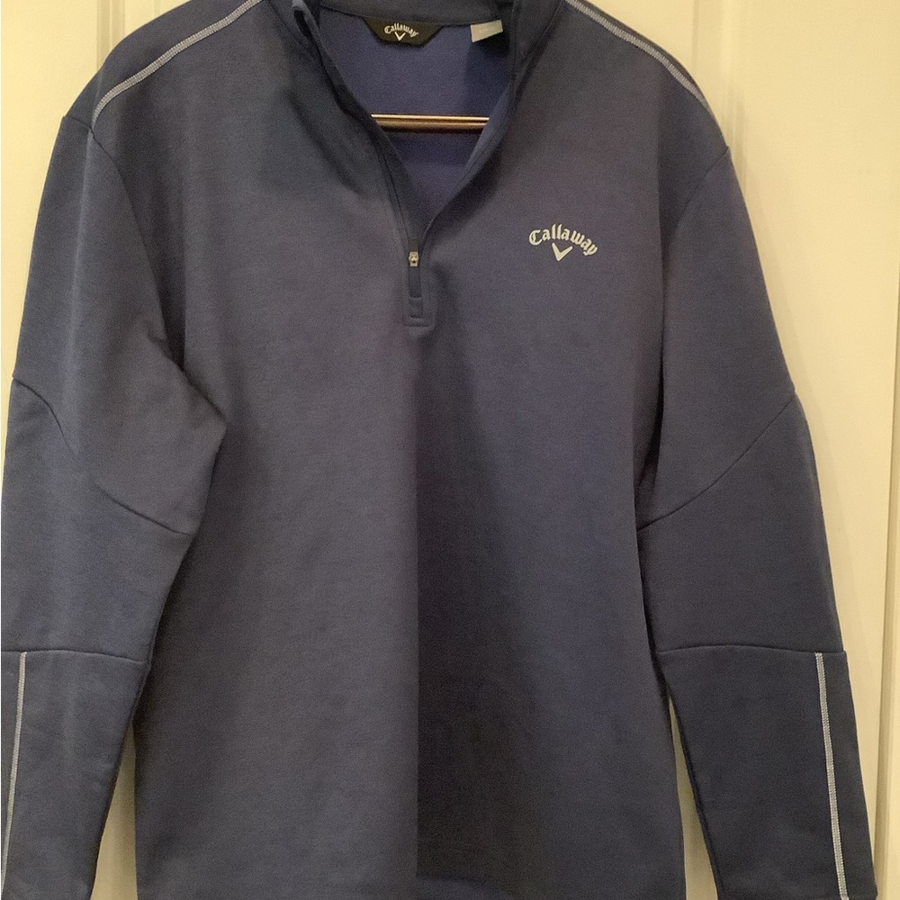 Callaway Navy Blue Zip-Neck Golf Pullover